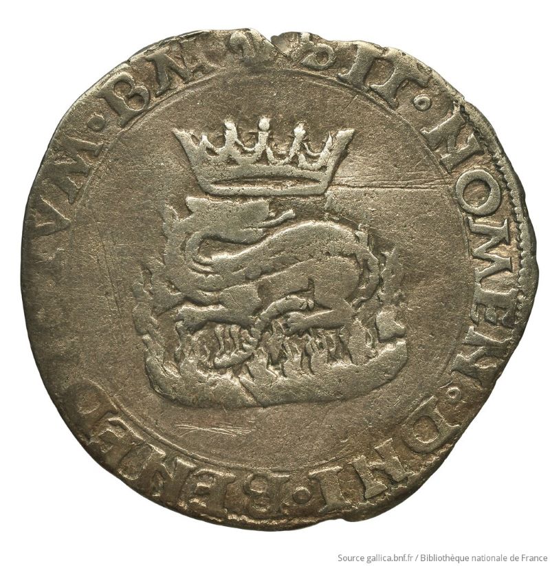 Monnaie de François 1er, 1/4 teston, 1515-1516, Astie, Italie (Bibliothèque nationale de France, département Monnaies, médailles et antiques).