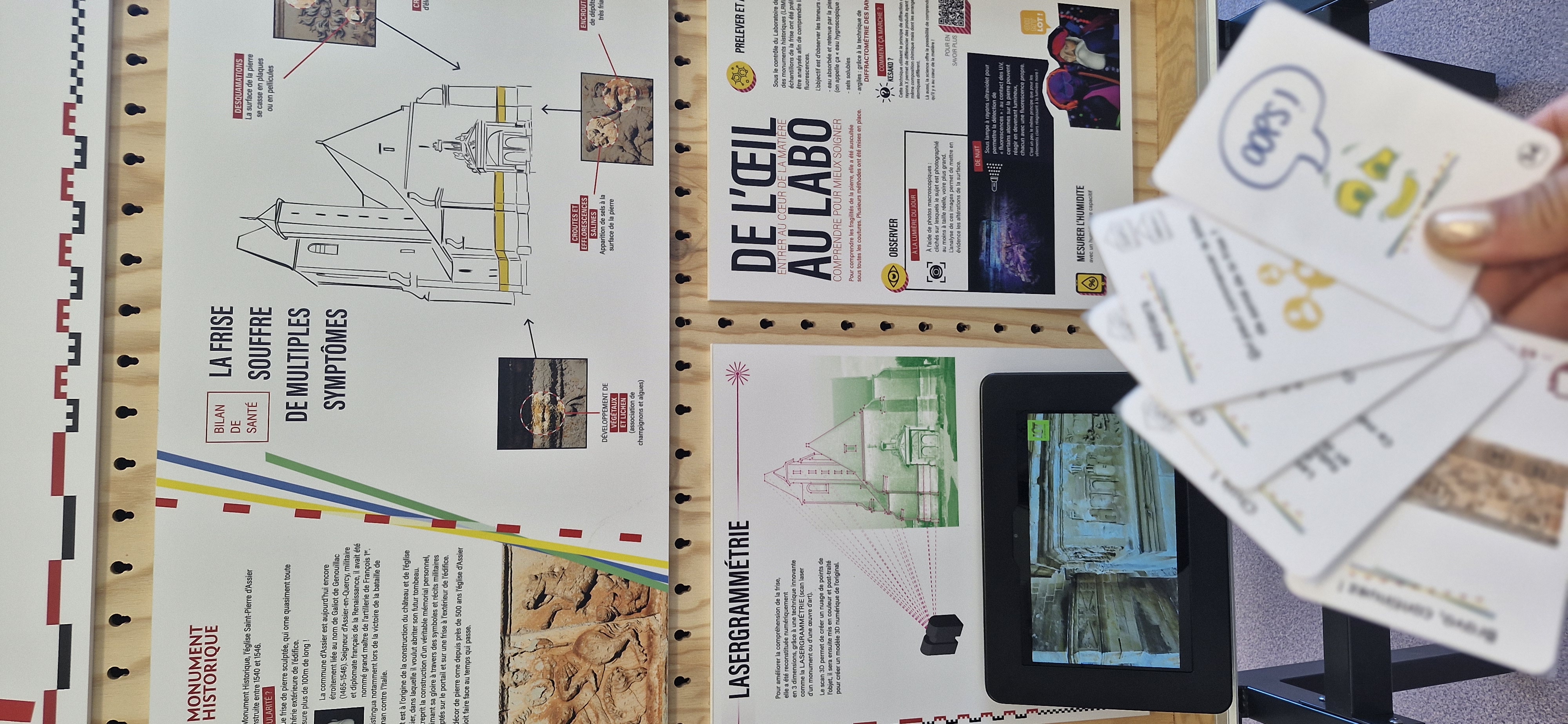 Jeu d'enquête dans l'exposition ©Cindy Pulimeni, Département du Lot